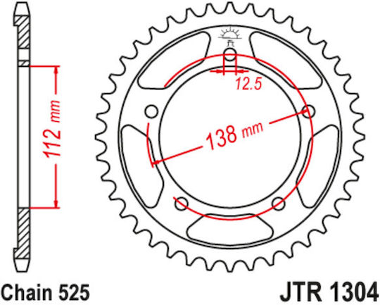 JT Sprockets Hinteres Ritzel 47 Zähne für Honda XL 1000