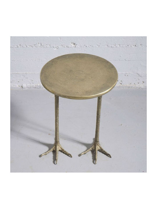 Round Aluminium Side Table Gold L37.5xW37.5xH48cm