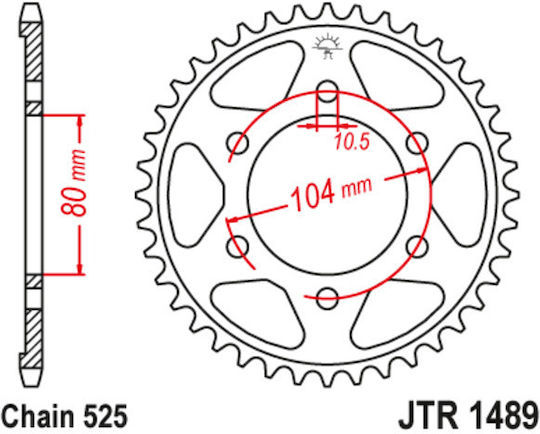 JT Sprockets Заден зъбен колело 40 Зъби за Kawasaki Нинджа ZX - 10 R / Z 1000