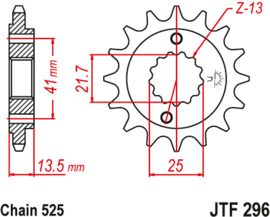 JT Sprockets Front Sprocket 15 Teeth for Honda Transalp 650 / XL 700V Transalp