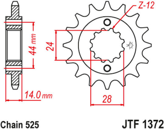 JT Sprockets Front Sprocket 17 Teeth for Honda Shadow