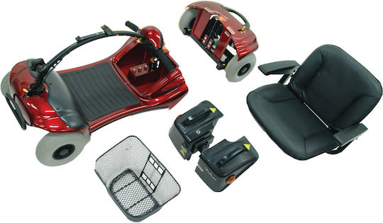 Mobiak Crossy Folding Electric Wheelchair Scooter 41cm Red
