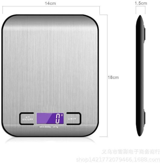 Go Clever Digitale Küchenwaage bis 5kg Silber