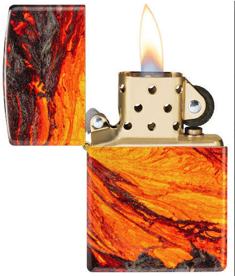 Zippo Brichetă Flacără Rezistent la vânt Lava Flow Design