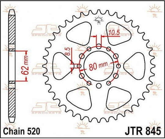 JT Sprockets Pinion spate 40 Dinți pentru Yamaha SR (Site de comerț electronic) / XT 250