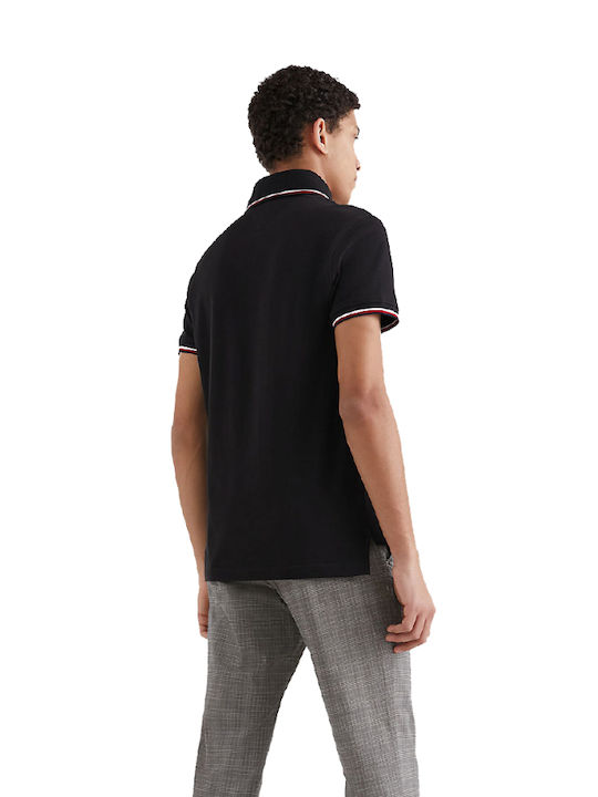 Tommy Hilfiger Ανδρικό T-shirt Polo Μαύρο