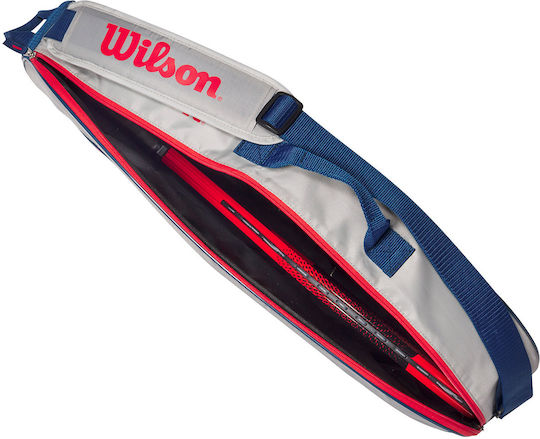 Wilson Παιδική Τσάντα Ώμου / Χειρός Τένις 3 Ρακετών Γκρι