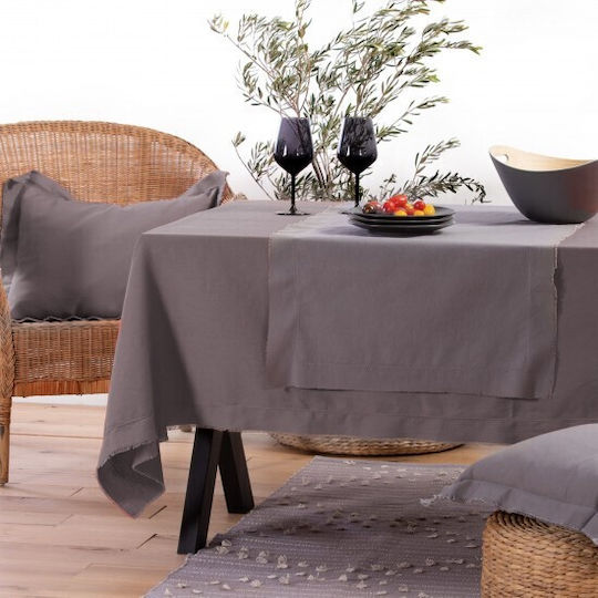 Nef-Nef Homeware Τραπεζομάντηλο Βαμβακερό Minimal Grey 140x180εκ.