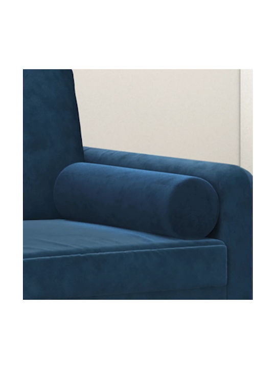 vidaXL Sofa-Kissen aus Samt Blau 2pcs 2Stück 15x50cm.