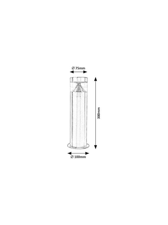 Rabalux Lisbon Stainless Steel Small Post LED 7W 30cm Rabalux Lisbon Stainless Steel Small Post LED 7W 30cm