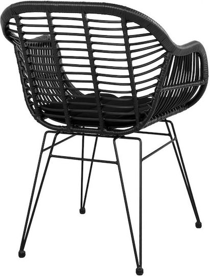 Sessel Actorius Black 57x53x81cm Sessel Actorius Black 57x53x81cm