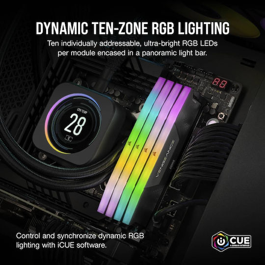 Corsair Vengeance DDR5 96GB RAM με 2x48GB Modules και Ταχύτητα 5600 για Desktop