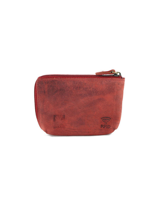 Fetiche Leather Small Leather Women's Wallet with RFID Red