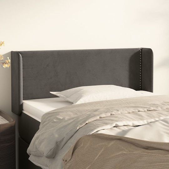 vidaXL Fabric Bed Headboard Dark Gray 103x88cm