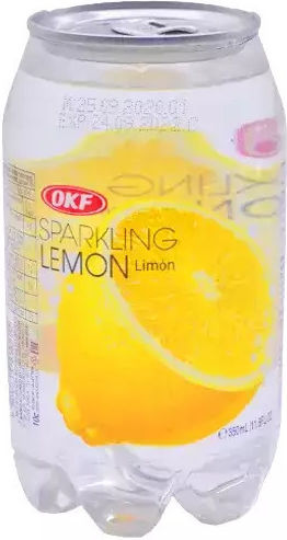 OKF Sparkling Erfrischungsgetränk Zitrone mit Kohlensäure in Kiste 350ml