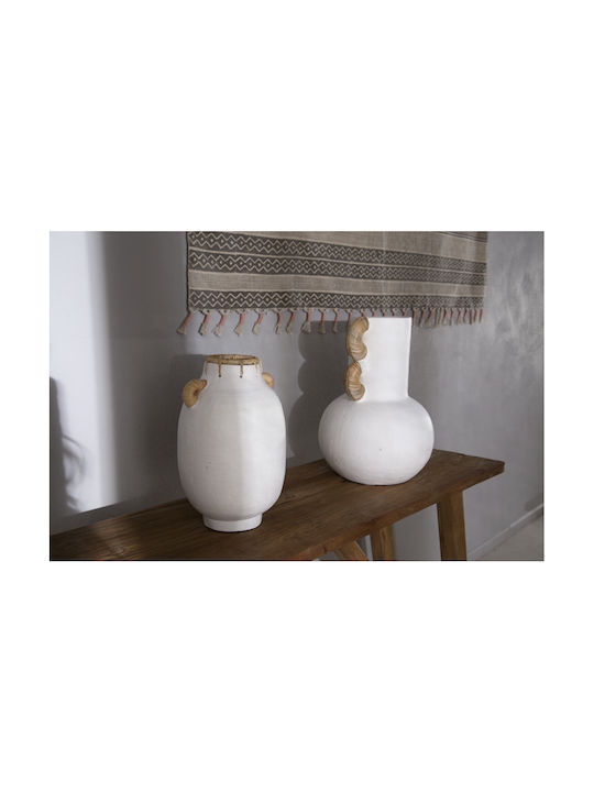 Soulworks Decorative Vase Usiris White 21x21x35cm