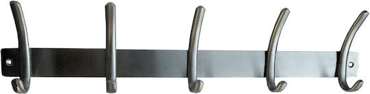 Μεταλλική Inox Ματ 5 Θέσεων 45x4.3x10cm