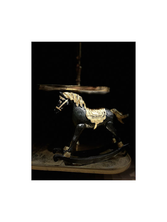 InTheBox Decorative Horse Polyresin Astrah in Black/Gold 20.9x5.4x17.4cm 1pcs