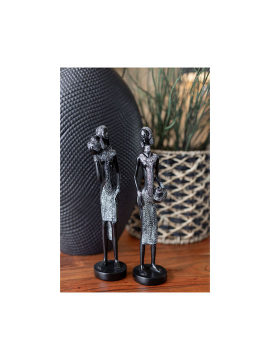 InTheBox Decorative Statuette Polyresin Iramba 1 in Black 8x8x35cm 1pcs