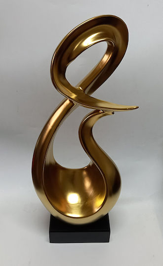 Karvounis Decorativ de Spațiu din Ceramică Aur 49.53cm 1buc Karvounis Decorativ de Spațiu din Ceramică Aur 49.53cm 1buc