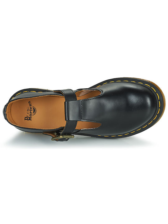 Leder Damen Derby in Schwarz Farbe