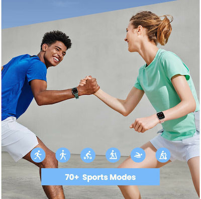 Amazfit GTS 2 Mini 40mm Αδιάβροχο Smartwatch με Παλμογράφο (Ροζ)