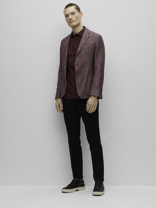 Kaito1 Pantaloni Chino Elastic cu Croială Slim Negru