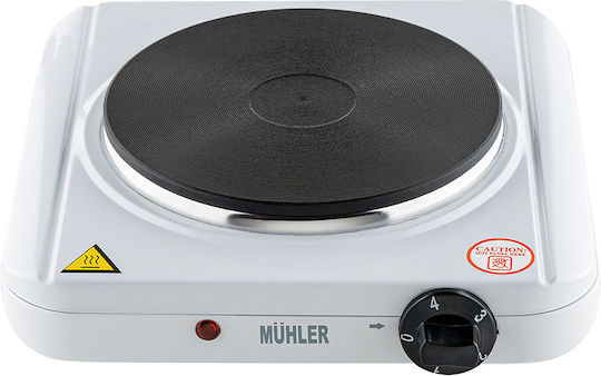 Muhler Countertop Burner Emaille Single Weiß