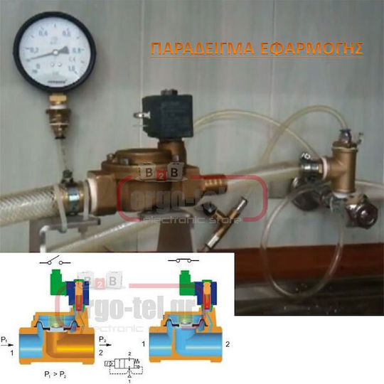 Ceme 8714 Cu două căi Vane solenoidă completă ½" pentru apa