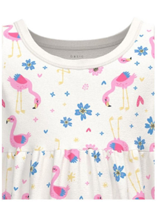 Rochie pentru Copii Fără mâneci Floral Alb