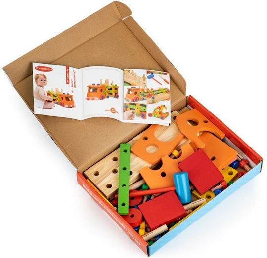 Ecotoys Превозно средство Wooden Constructor от дърво за 36++ месеца