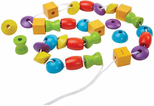 Plan Toys Lacing Toy Beads made of Wood for 36++ Months