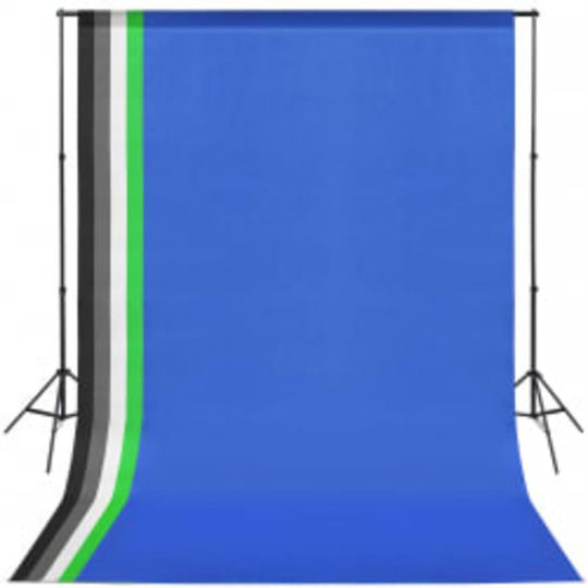 vidaXL Set Lumină, Fundal & Reflector Kit de iluminat pentru Studio