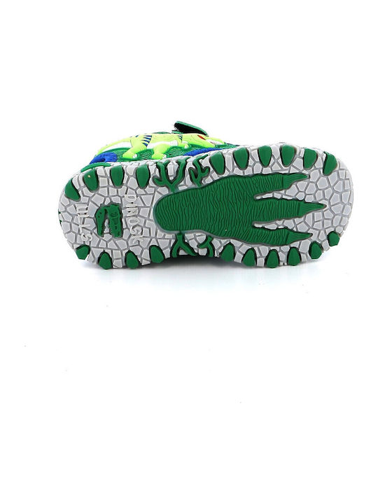 Shoe Sandals T-Rex with Velcro & Lights Green