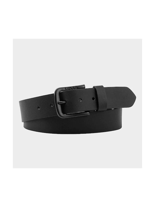 Levi's Men's Leather Wide Belt Black