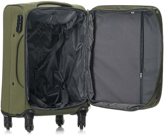 Explorer Luggage 15904 Βαλίτσα Καμπίνας με ύψος 58cm σε Χακί χρώμα