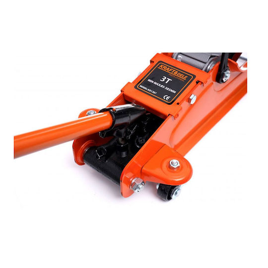 Kraft & Dele Hyrdaulic Crick cutie de scule cu Capacitate de Ridicare până la 38.5cm și Încărcătură de Greutate până la 2.5 Tone Cric Hidraulic pentru Ridicare Auto 2.5Ton