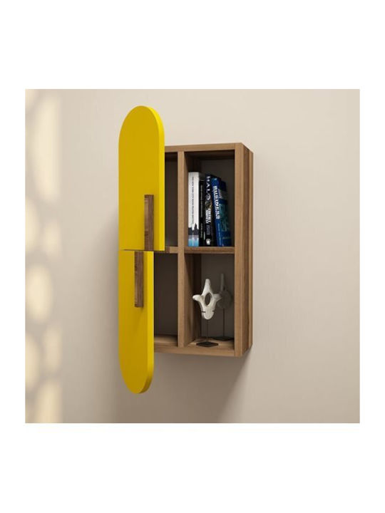 Рафт Стенен Walnut / Yellow 35x22x80см.