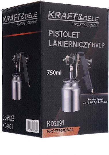 Kraft & Dele Luft-Spritzpistole HVLP Unter Becher 1.8mm