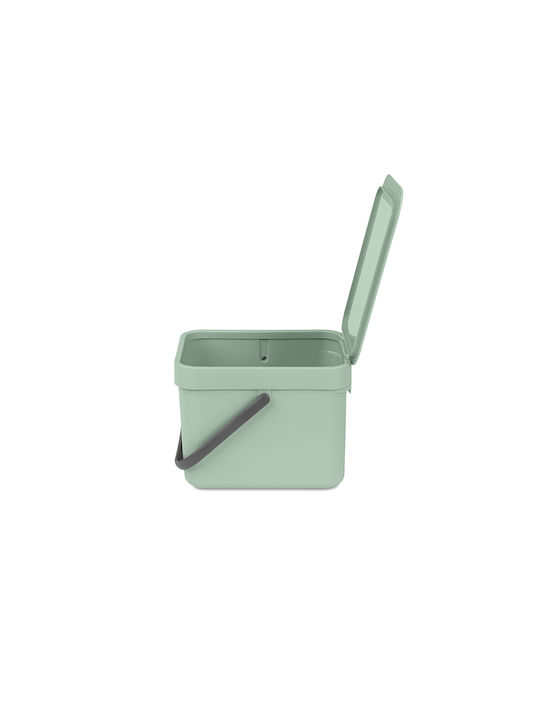 Brabantia Sort & Go Κάδος Απορριμμάτων Πλαστικός Jade Green 6lt