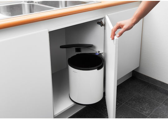 Brabantia Кошче за боклук за Шкаф от Неръждаема Стомана Бяло 15л