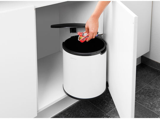 Brabantia Кошче за боклук за Шкаф от Неръждаема Стомана Бяло 15л