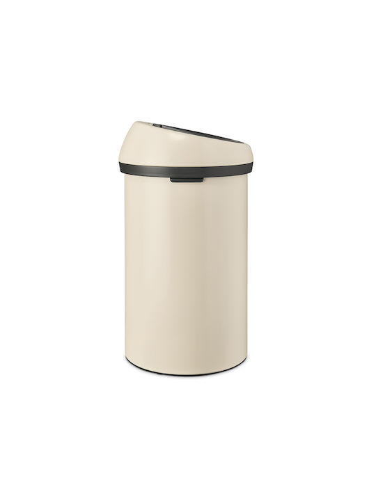 Brabantia Touch Bin Waste Bin from Inox Steel Push Soft Beige 60L
