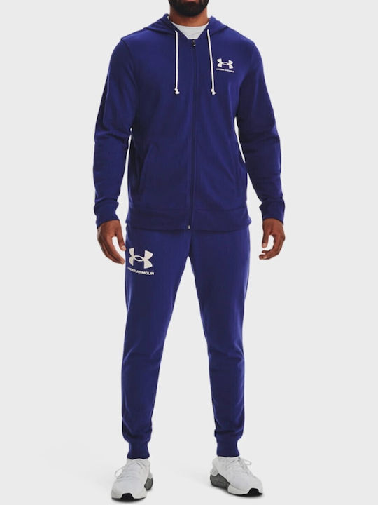 Rival Terry Hoodie with Navy Blue Hood