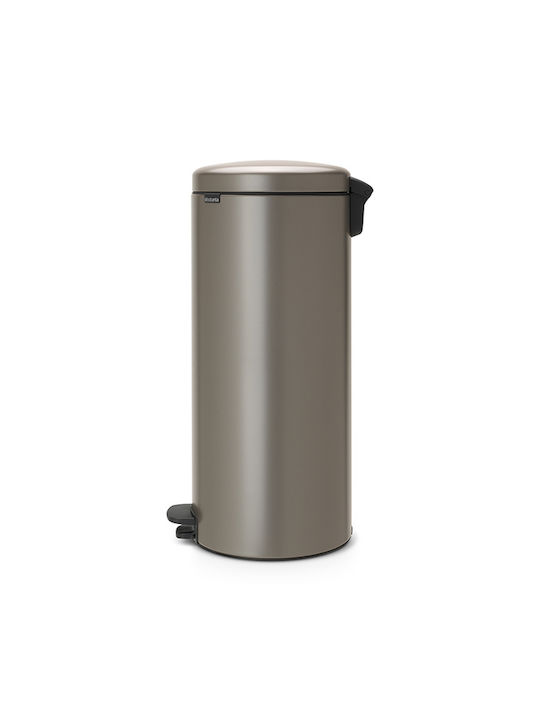 Brabantia NewIcon Coș de Gunoi Metalic cu Pedală Platinum 30lt 1buc