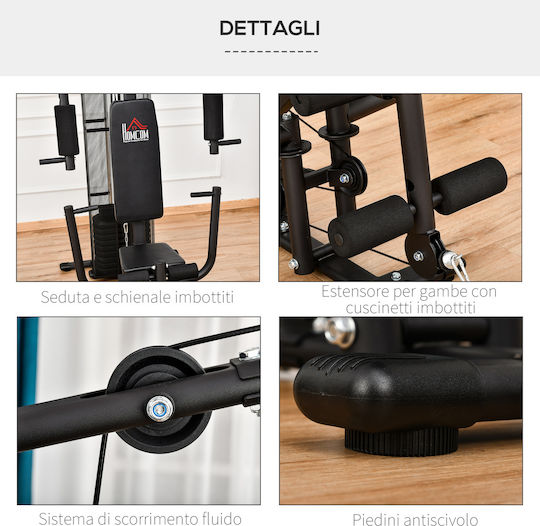 HomCom Fitness Station Πολυόργανο Γυμναστικής με Βάρη