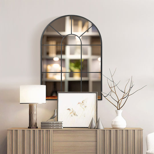 HomCom Wall Mirror with Black Metallic Frame 91x60cm 1pcs