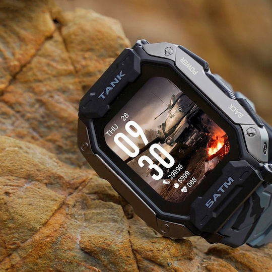 Kospet Tank M1 Waterproof Smartwatch with Heart Rate Monitor (Black)
