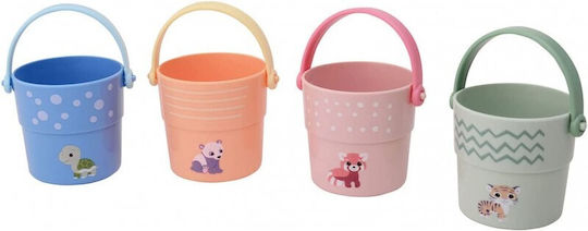 Joueco Stacking Toy Stacking Buckets for 0++ Months