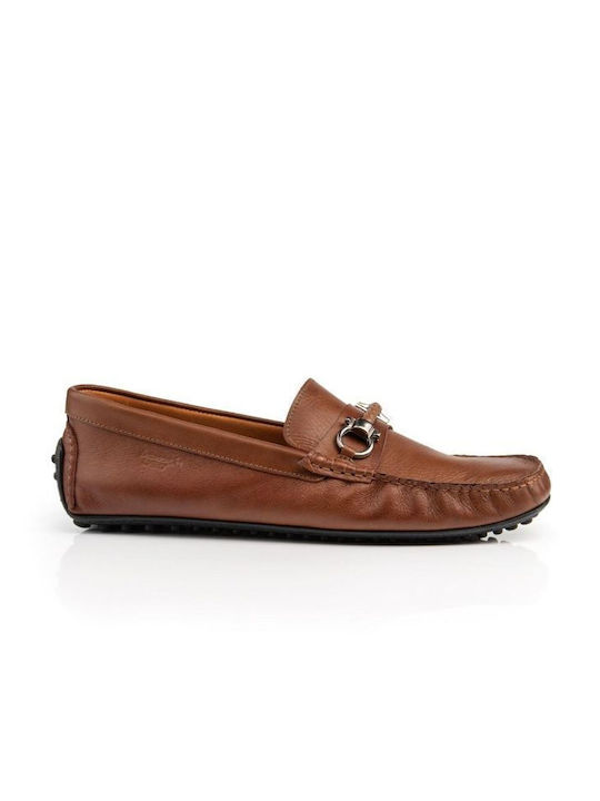 Boxer Men's Leather Moccasins Tabac Brown